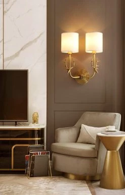 Vakkerlight Brass Deer Head Wall Light