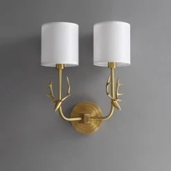 Vakkerlight Brass Deer Head Wall Light