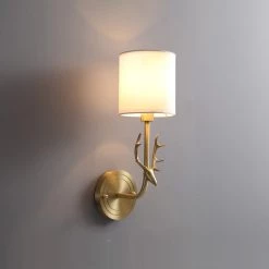 Vakkerlight Brass Deer Head Wall Light