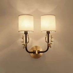 Vakkerlight Brass Deer Head Wall Light