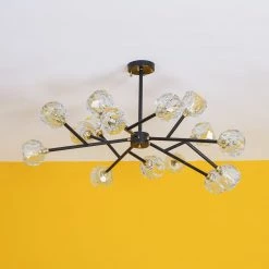 Vakkerlight Chandeliers Crystal Ball Round Cluster Chandelier