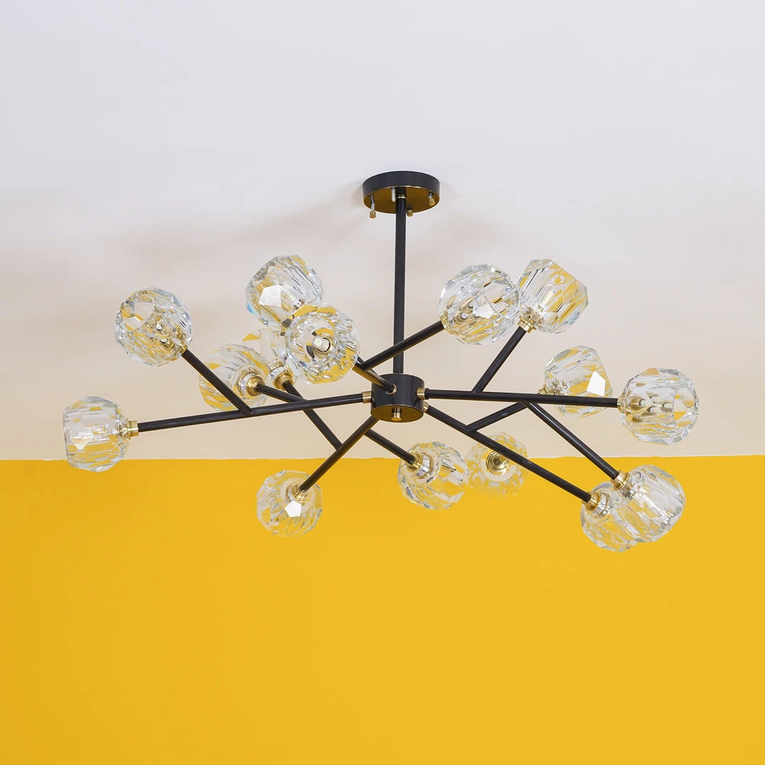 Vakkerlight Chandeliers Crystal Ball Round Cluster Chandelier