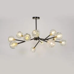 Vakkerlight Chandeliers Crystal Ball Round Cluster Chandelier