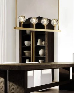 Vakkerlight Chandeliers Crystal Ball Linear Chandelier