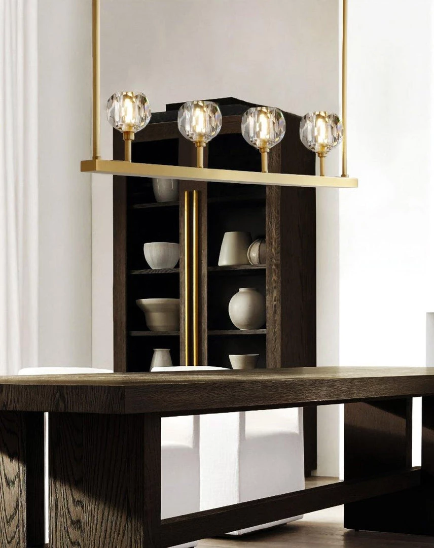 Vakkerlight Chandeliers Crystal Ball Linear Chandelier