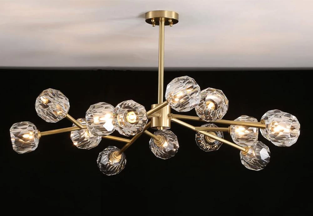 Vakkerlight Chandeliers Crystal Ball Round Cluster Chandelier