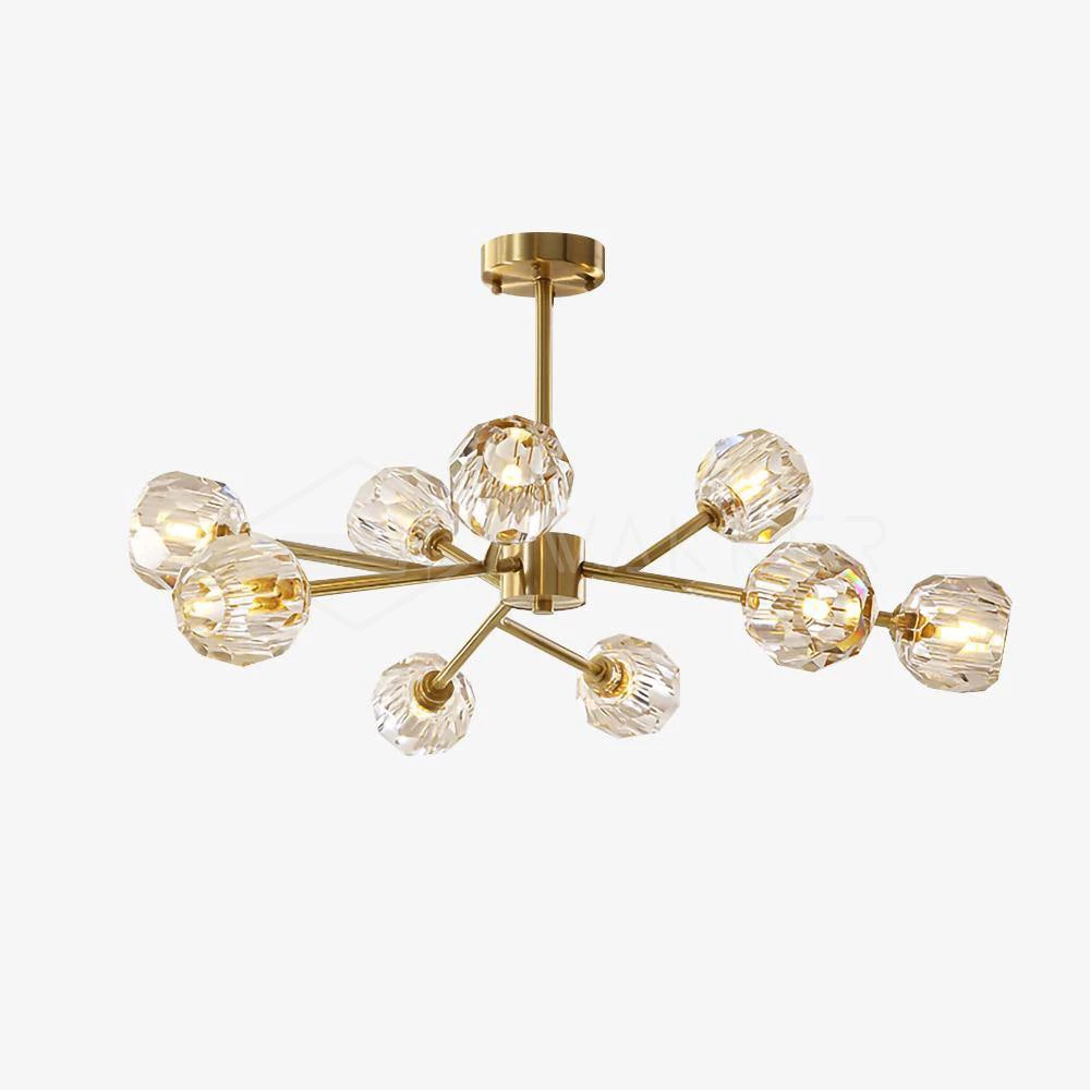 Vakkerlight Chandeliers Crystal Ball Round Cluster Chandelier