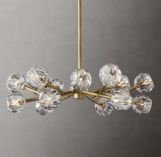 Vakkerlight Chandeliers Crystal Ball Round Cluster Chandelier