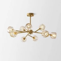 Vakkerlight Chandeliers Crystal Ball Round Cluster Chandelier