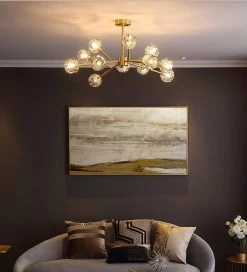 Vakkerlight Chandeliers Crystal Ball Round Cluster Chandelier