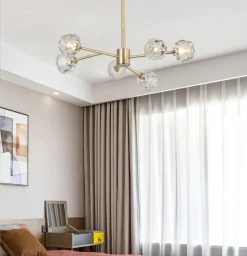 Vakkerlight Chandeliers Crystal Ball Round Cluster Chandelier