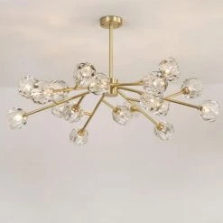 Vakkerlight Chandeliers Crystal Ball Round Cluster Chandelier