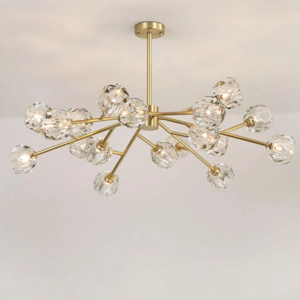 Vakkerlight Chandeliers Crystal Ball Round Cluster Chandelier