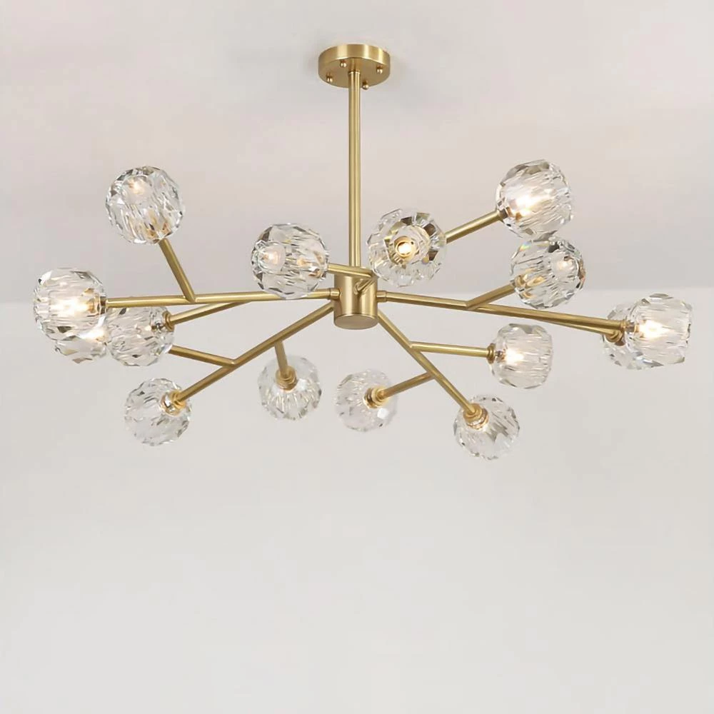 Vakkerlight Chandeliers Crystal Ball Round Cluster Chandelier