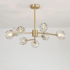 Vakkerlight Chandeliers Crystal Ball Round Cluster Chandelier