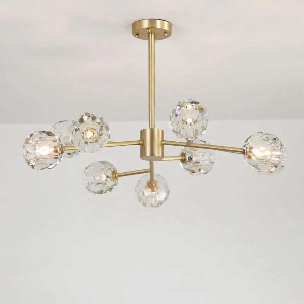 Vakkerlight Chandeliers Crystal Ball Round Cluster Chandelier
