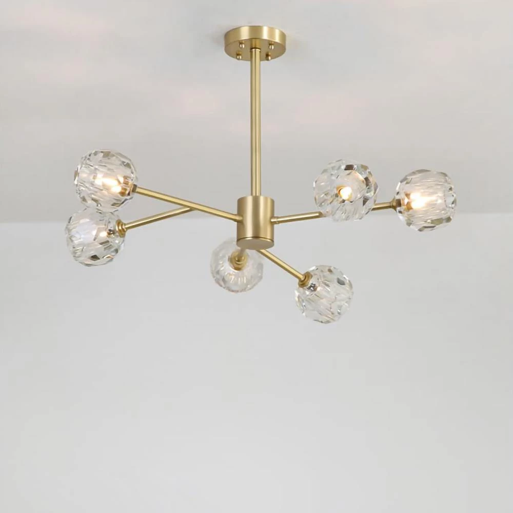 Vakkerlight Chandeliers Crystal Ball Round Cluster Chandelier