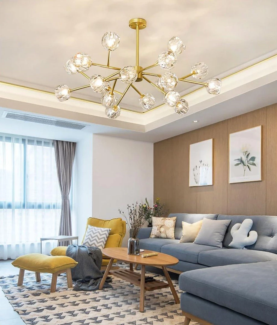 Vakkerlight Chandeliers Crystal Ball Round Cluster Chandelier