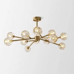 Vakkerlight Chandeliers Crystal Ball Round Cluster Chandelier