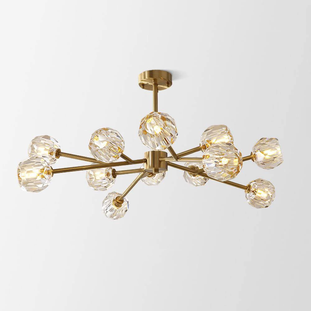 Vakkerlight Chandeliers Crystal Ball Round Cluster Chandelier