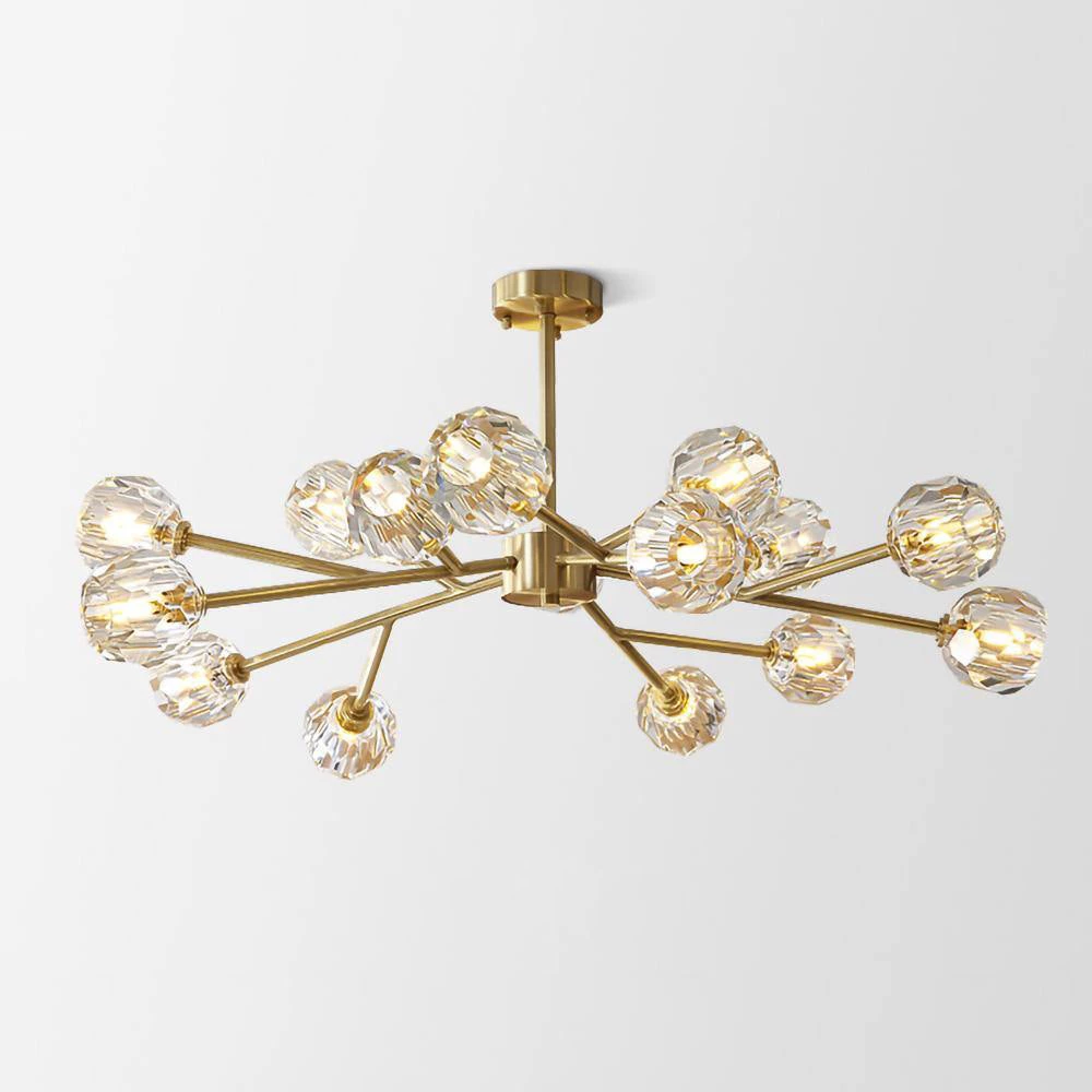 Vakkerlight Chandeliers Crystal Ball Round Cluster Chandelier