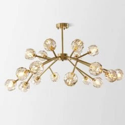 Vakkerlight Chandeliers Crystal Ball Round Cluster Chandelier