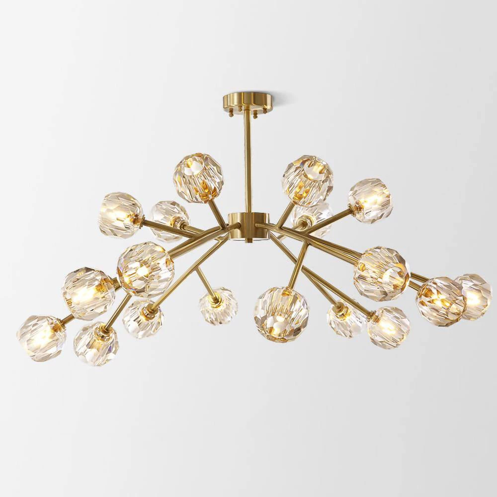 Vakkerlight Chandeliers Crystal Ball Round Cluster Chandelier