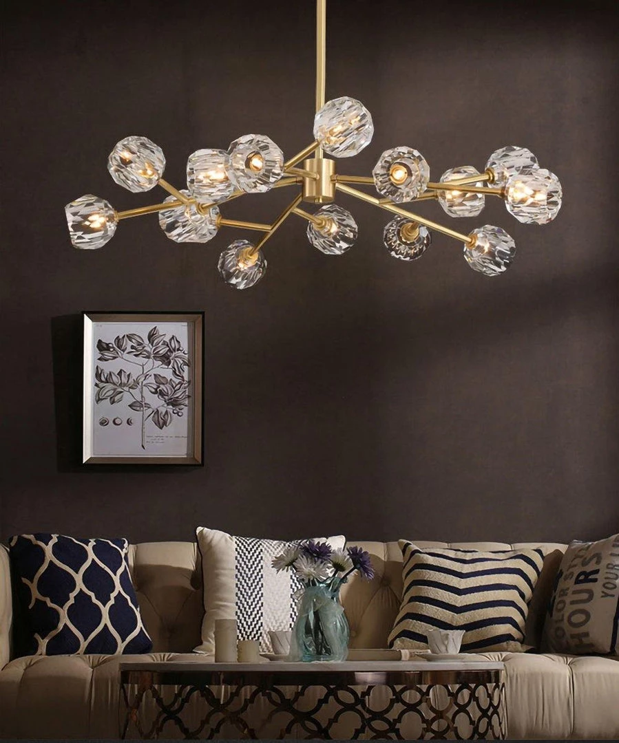 Vakkerlight Chandeliers Crystal Ball Round Cluster Chandelier