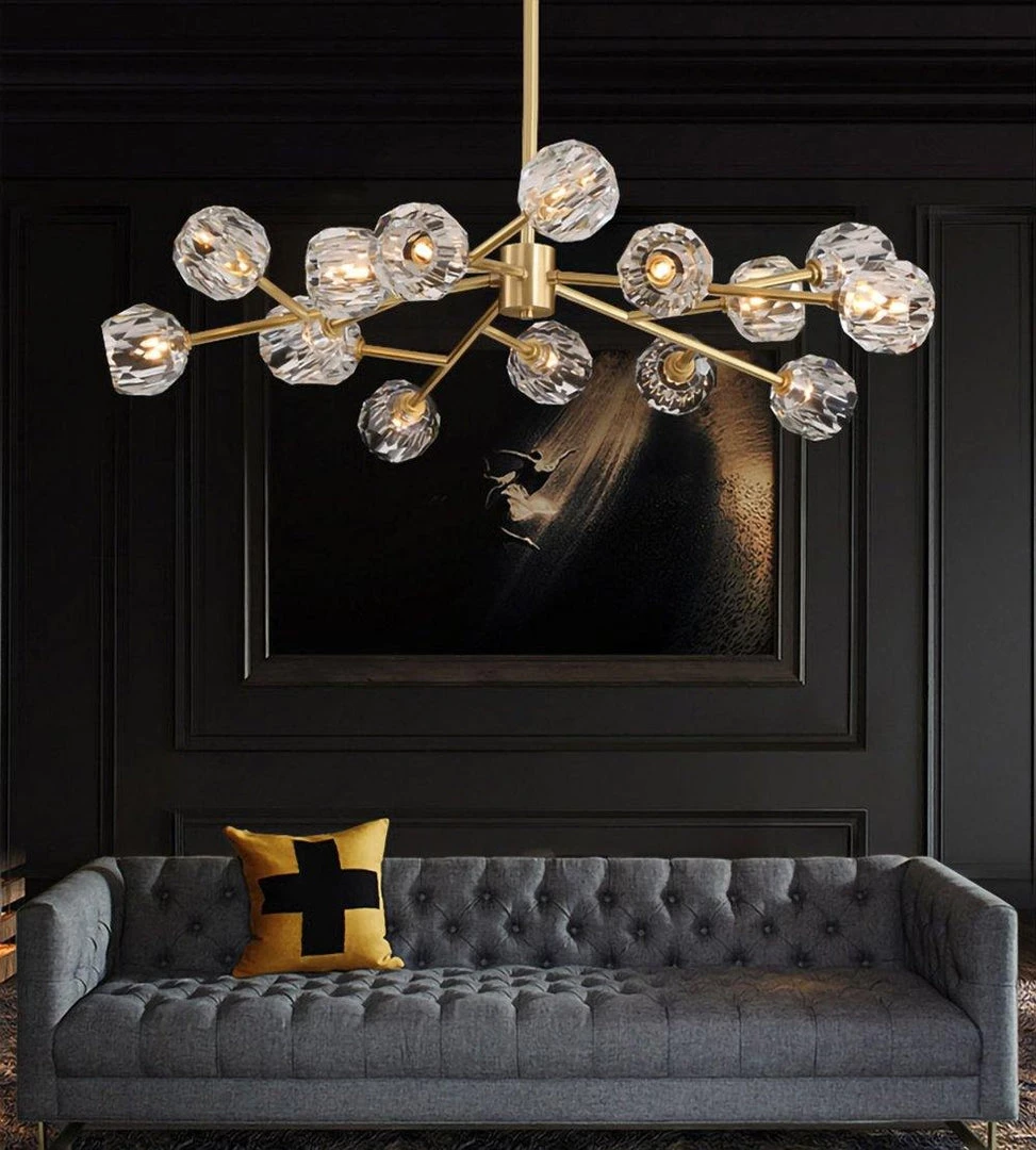 Vakkerlight Chandeliers Crystal Ball Round Cluster Chandelier