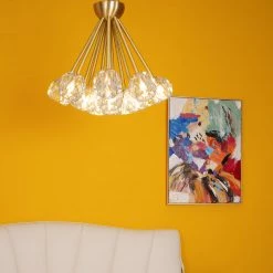 Vakkerlight Ceiling Lamp Flushmount Crystal Ball