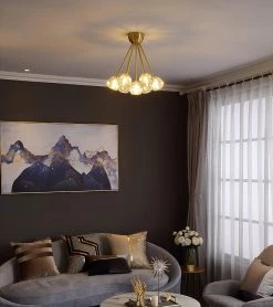 Vakkerlight Ceiling Lamp Flushmount Crystal Ball