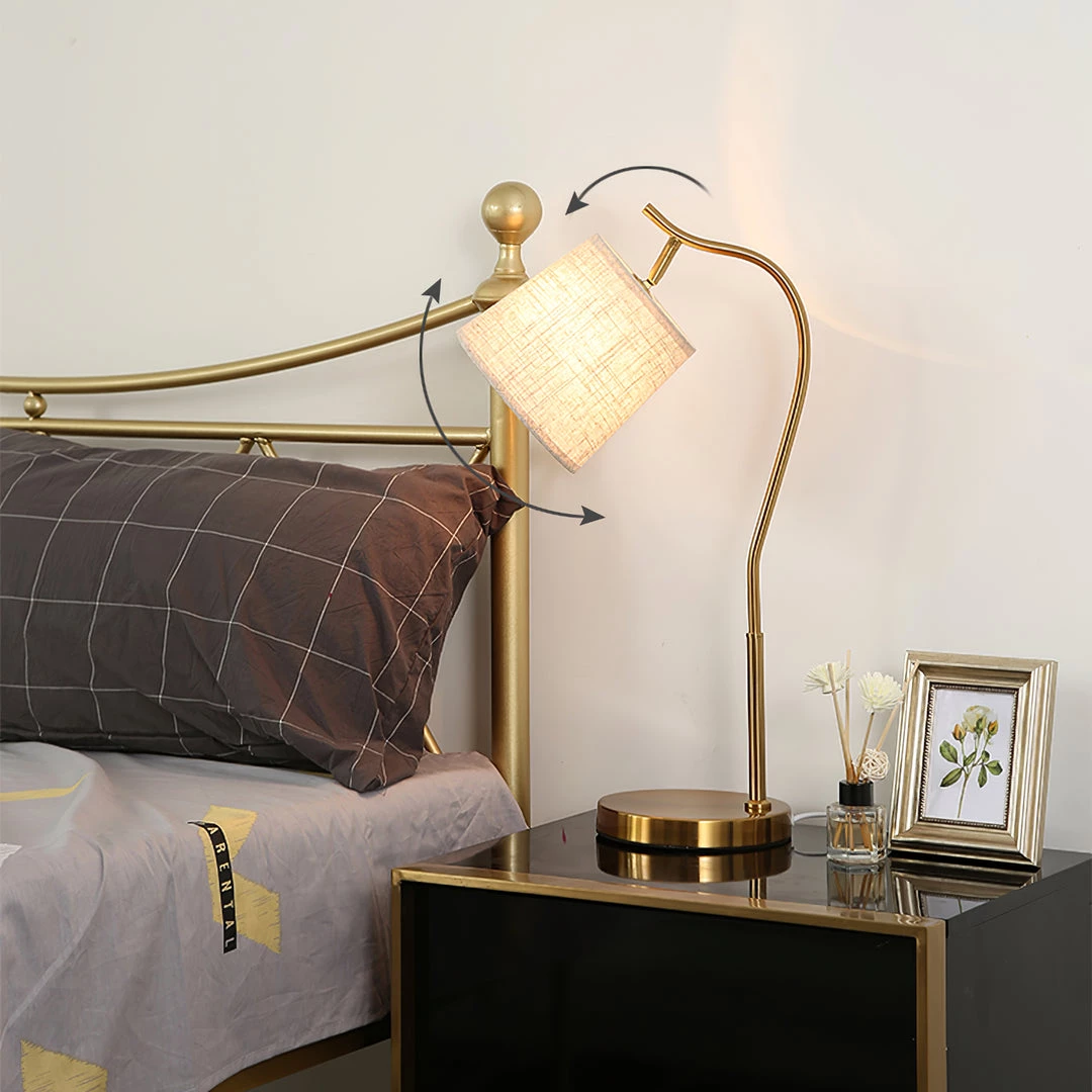 Vakkerlight Table Lamps Gold Gooseneck Table Lamp
