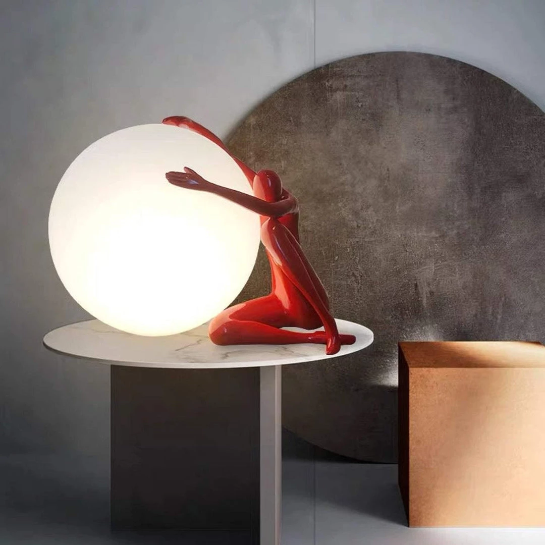 Vakkerlight Table Lamps Humanoid Sculpture Moon Table Lamp