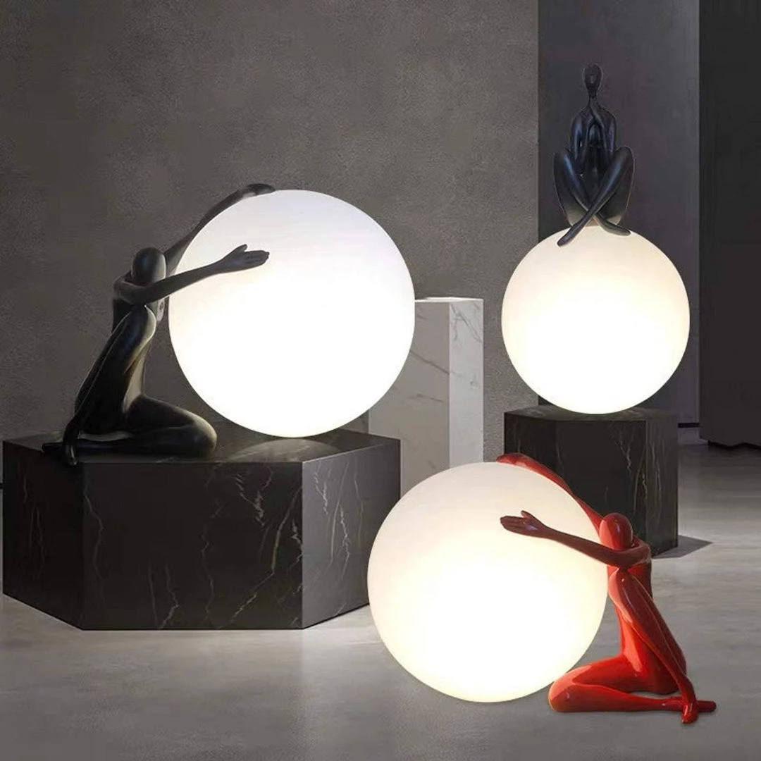 Vakkerlight Table Lamps Humanoid Sculpture Moon Table Lamp