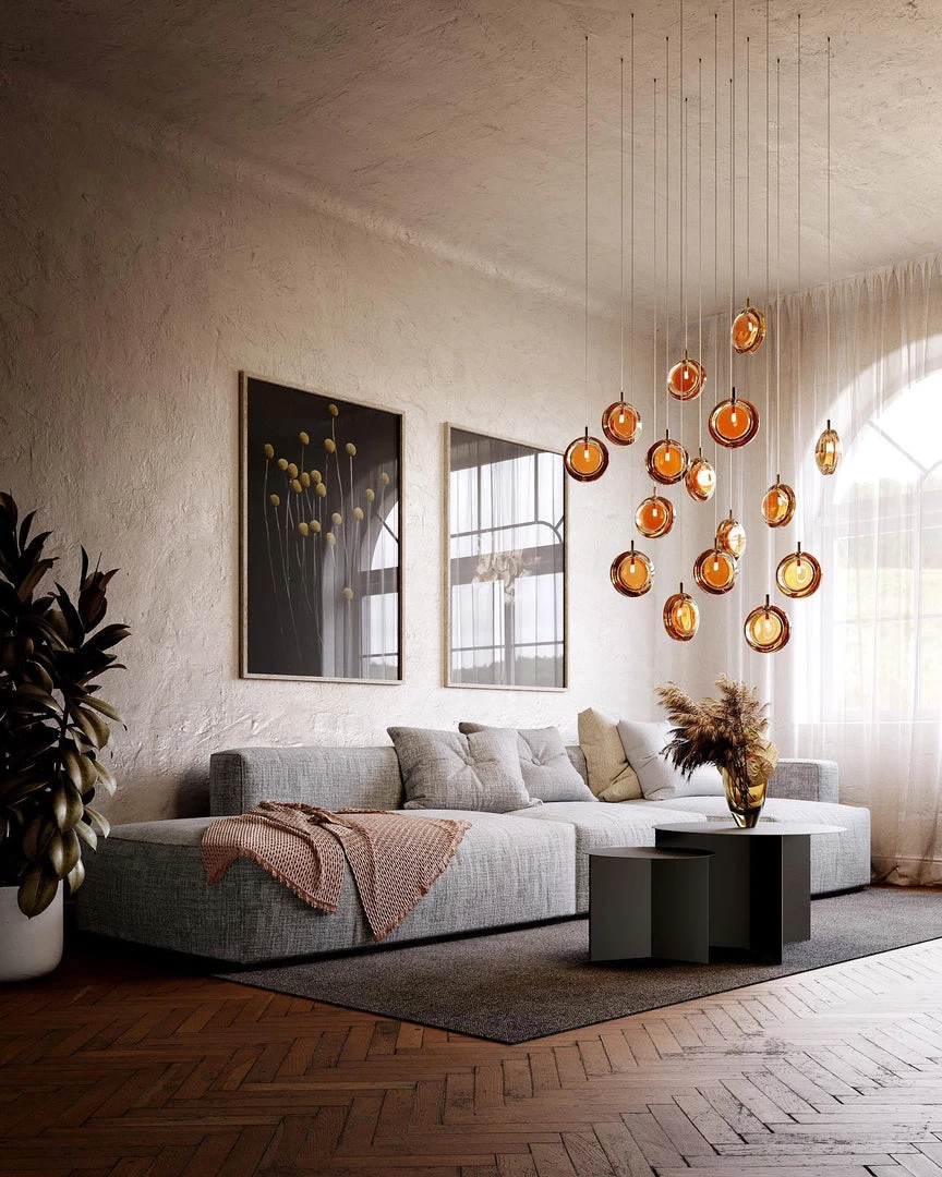 Vakkerlight Lens Glass Pendant Lamp