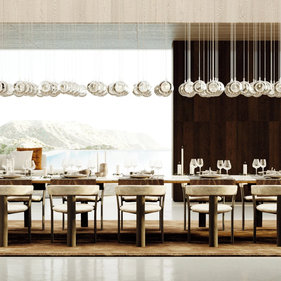 Vakkerlight Lens Glass Pendant Lamp