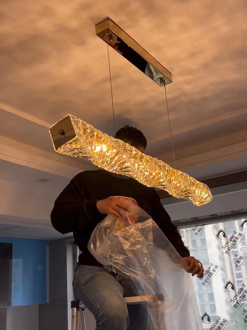 Vakkerlight Long Crystal Pendant Lamp