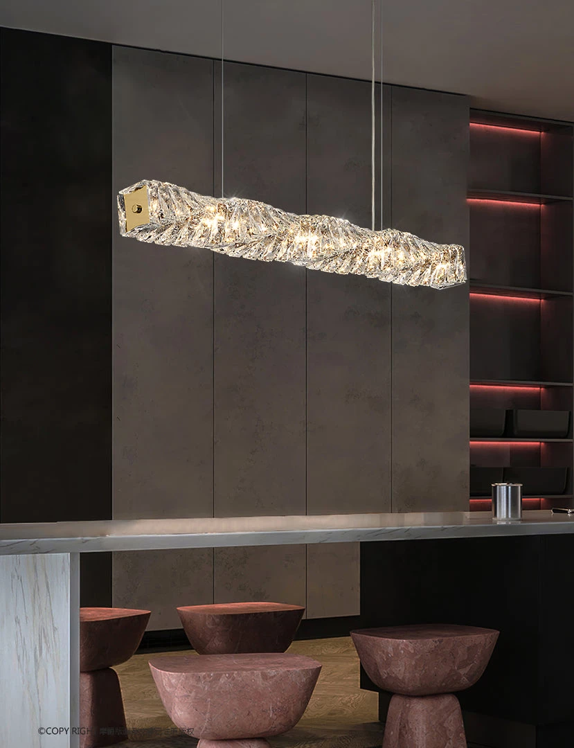 Vakkerlight Long Crystal Pendant Lamp