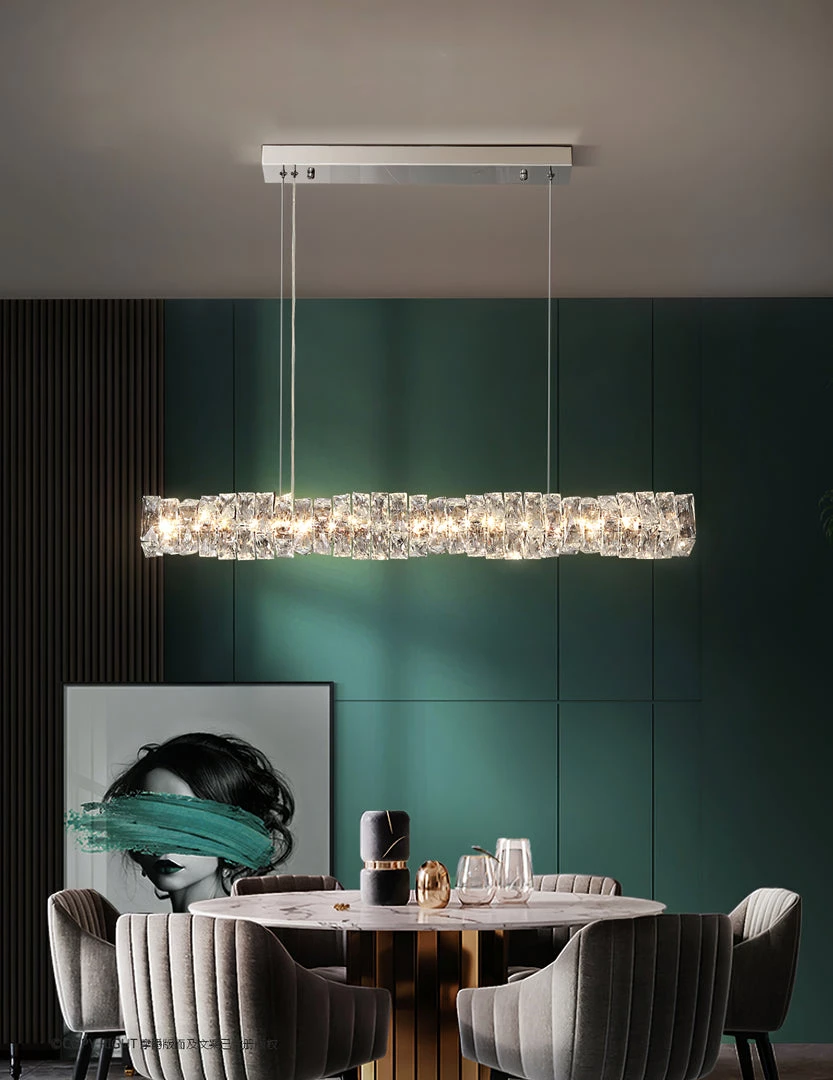 Vakkerlight Long Crystal Pendant Lamp