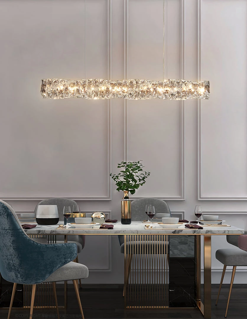 Vakkerlight Long Crystal Pendant Lamp