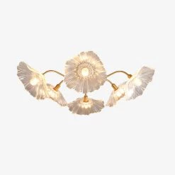 Vakkerlight Lotus Leaf Glass Ceiling Lamp