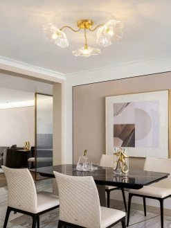 Vakkerlight Lotus Leaf Glass Ceiling Lamp