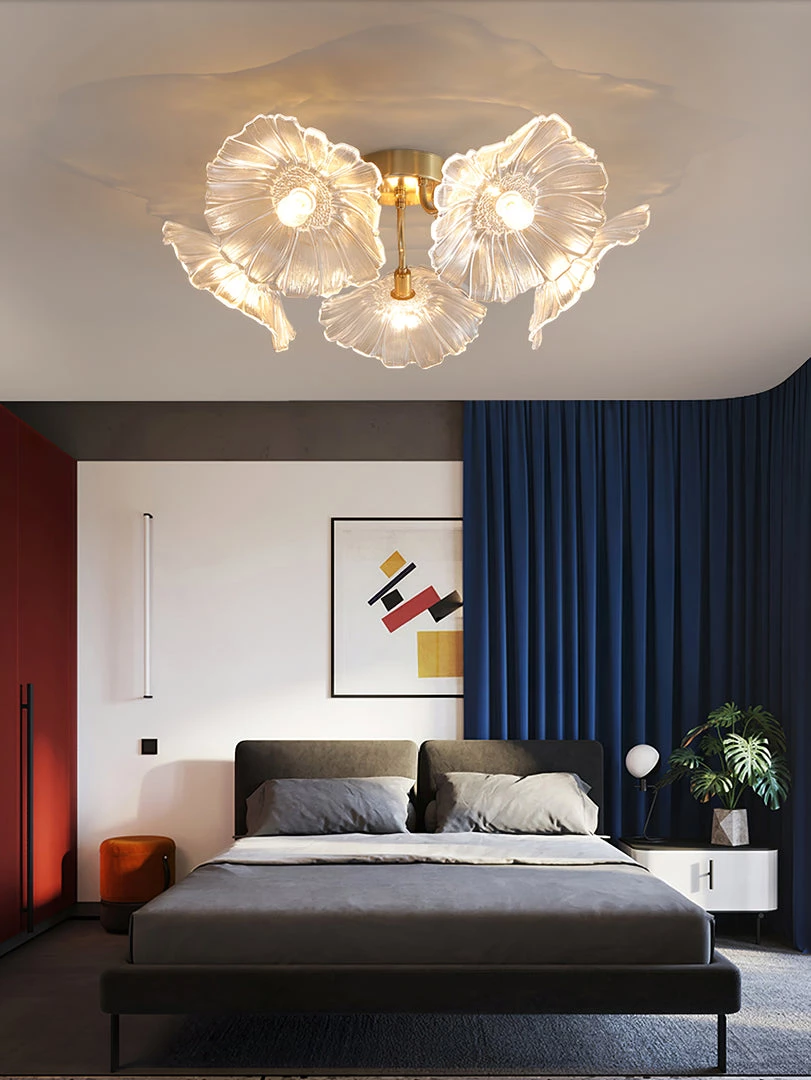 Vakkerlight Lotus Leaf Glass Ceiling Lamp