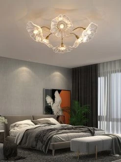 Vakkerlight Lotus Leaf Glass Ceiling Lamp