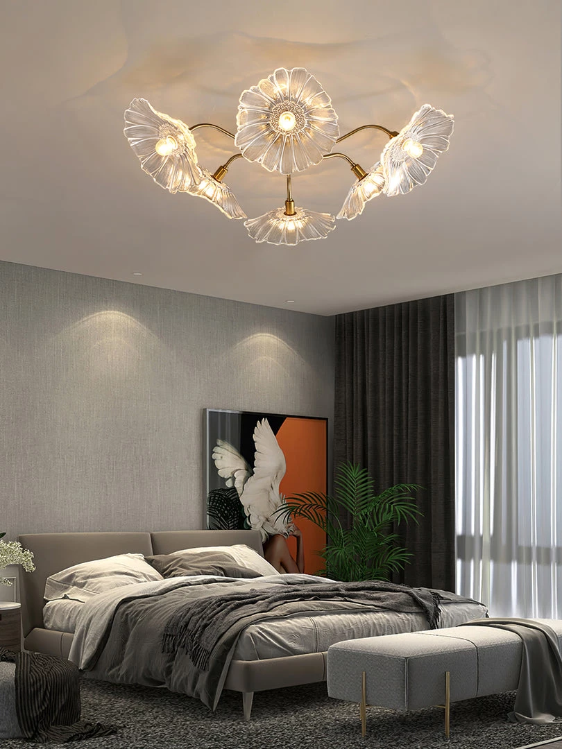 Vakkerlight Lotus Leaf Glass Ceiling Lamp