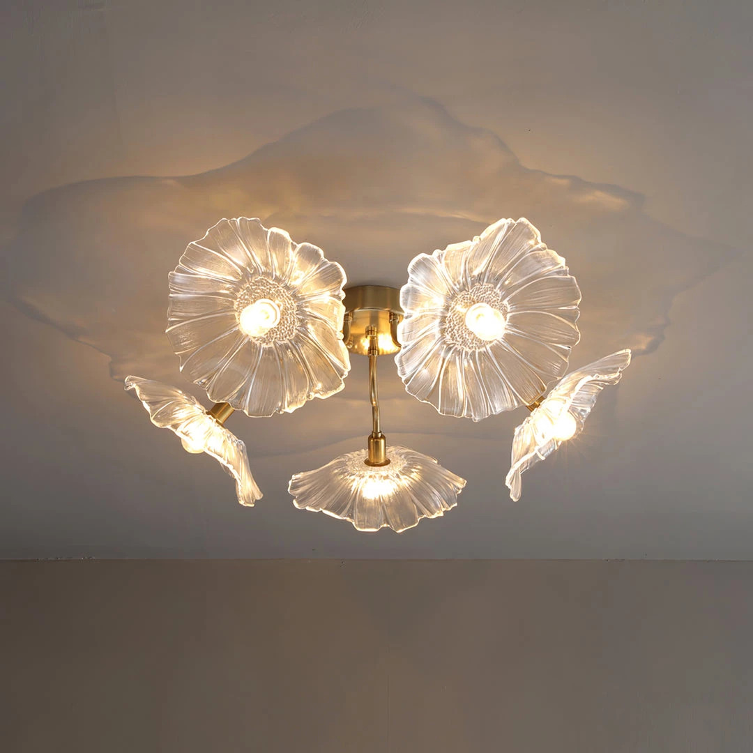 Vakkerlight Lotus Leaf Glass Ceiling Lamp