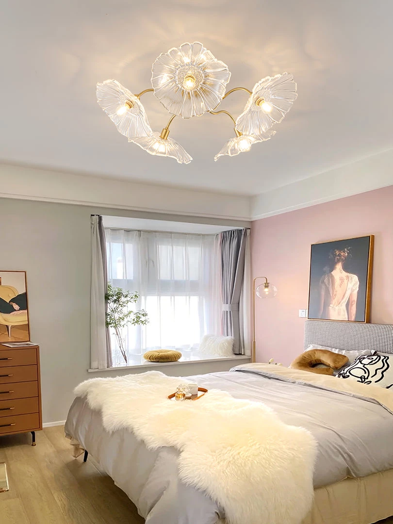 Vakkerlight Lotus Leaf Glass Ceiling Lamp