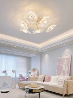 Vakkerlight Lotus Leaf Glass Ceiling Lamp