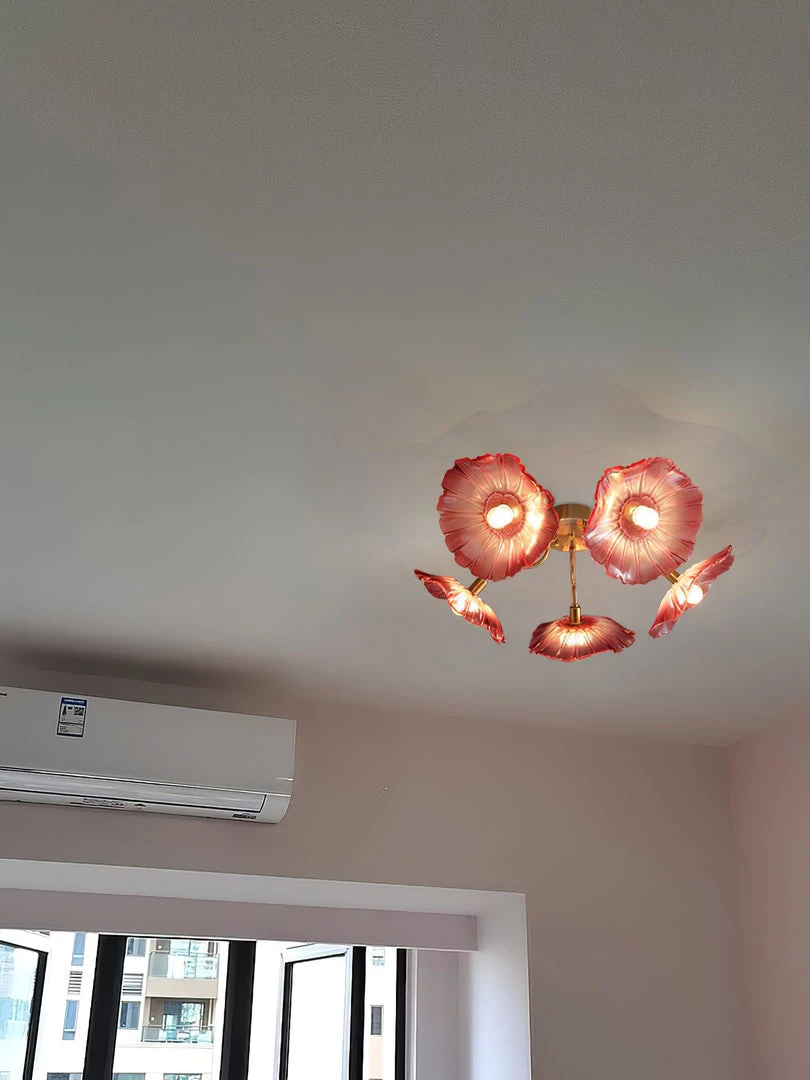 Vakkerlight Lotus Leaf Glass Ceiling Lamp