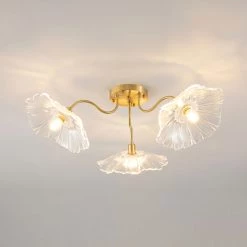 Vakkerlight Lotus Leaf Glass Ceiling Lamp